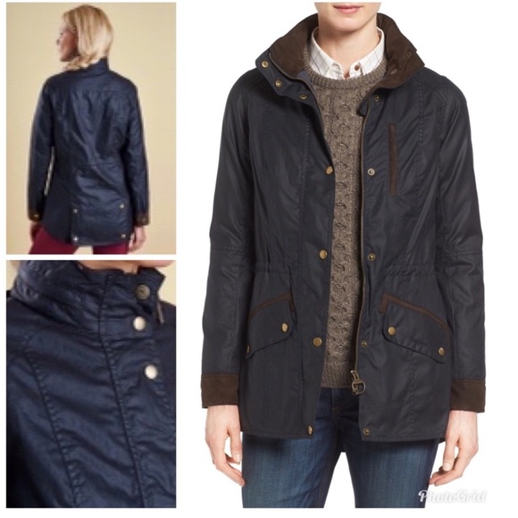 Barbour Navy Badminton Utility Jacket Size 12 - Picture 2 of 10